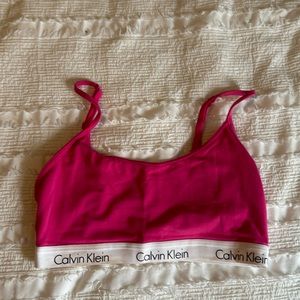 Hot pink Calvin Klein bra